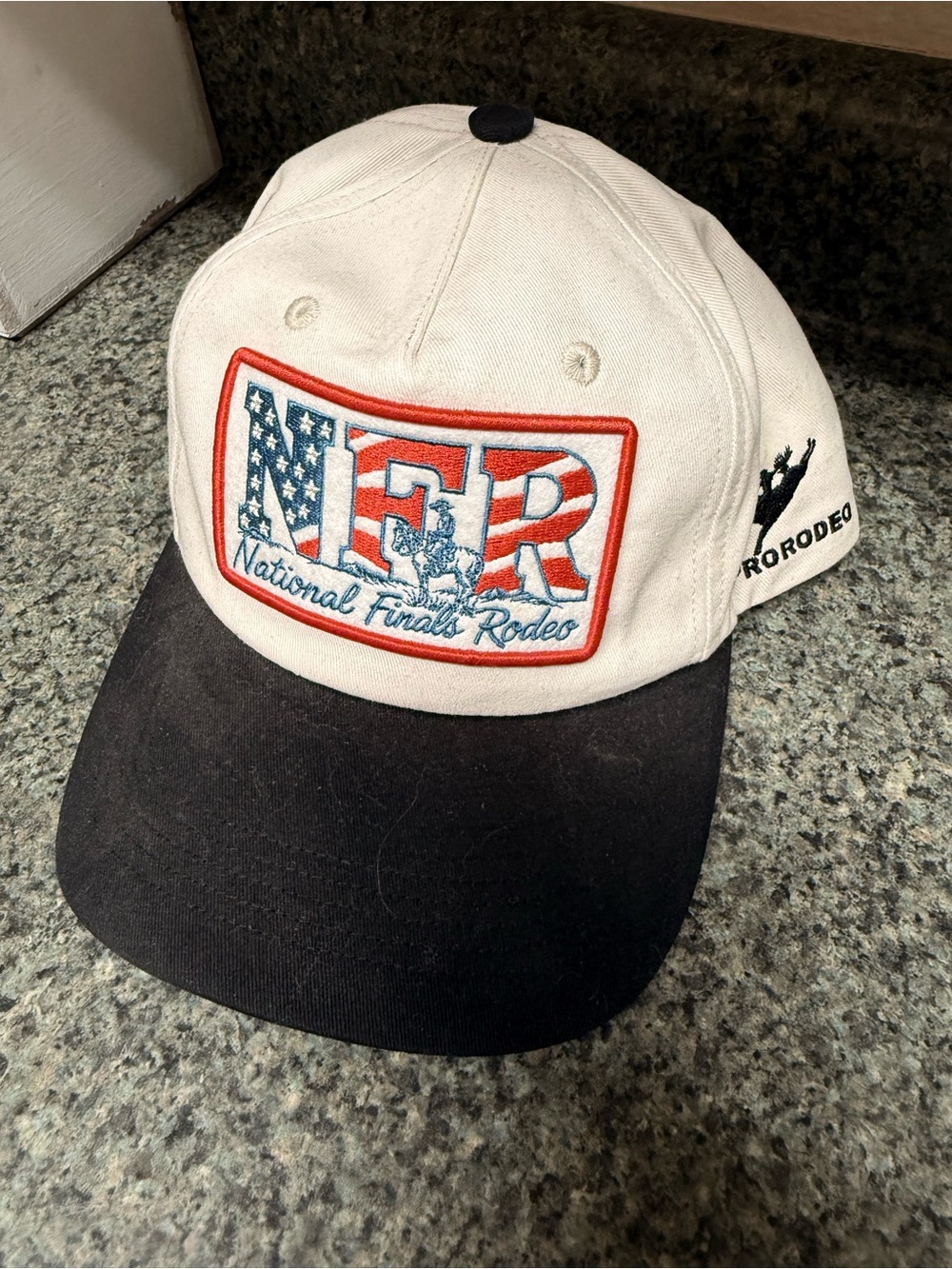 National Finals Rodeo Embroidered Two-Tone Cap - White & Black